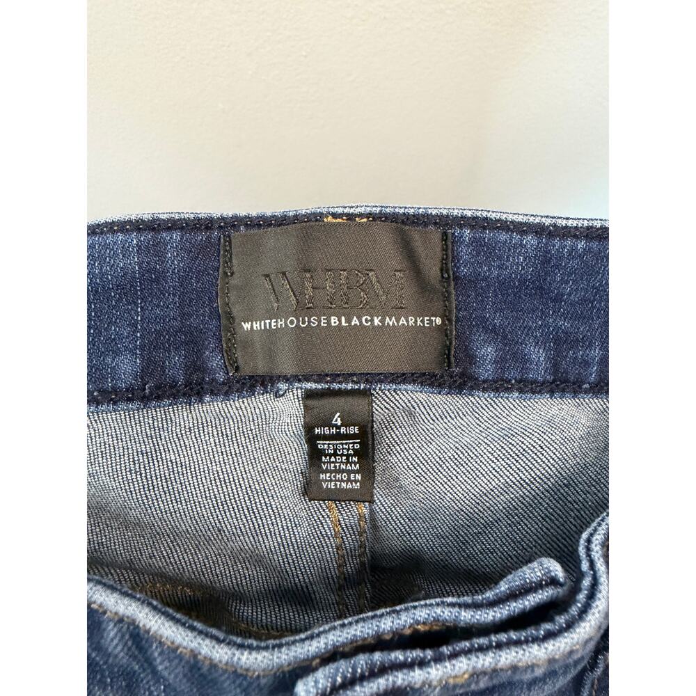 White House Black Market Womens High Rise Skinny Flare Jeans Size 4 - Picture 4 of 9